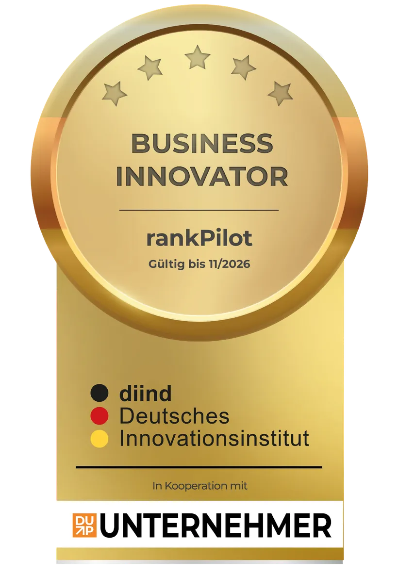 Business Innovator Award - rankPilot