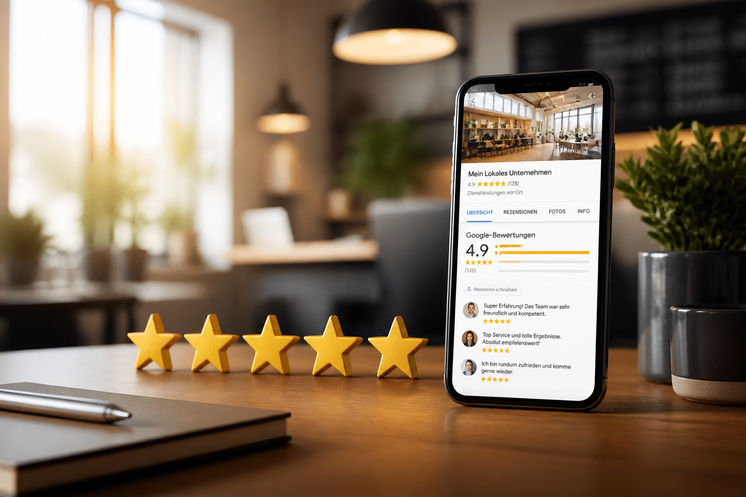 Google Bewertungen: Sterne, Kundenfeedback und Reputation für lokale Betriebe
