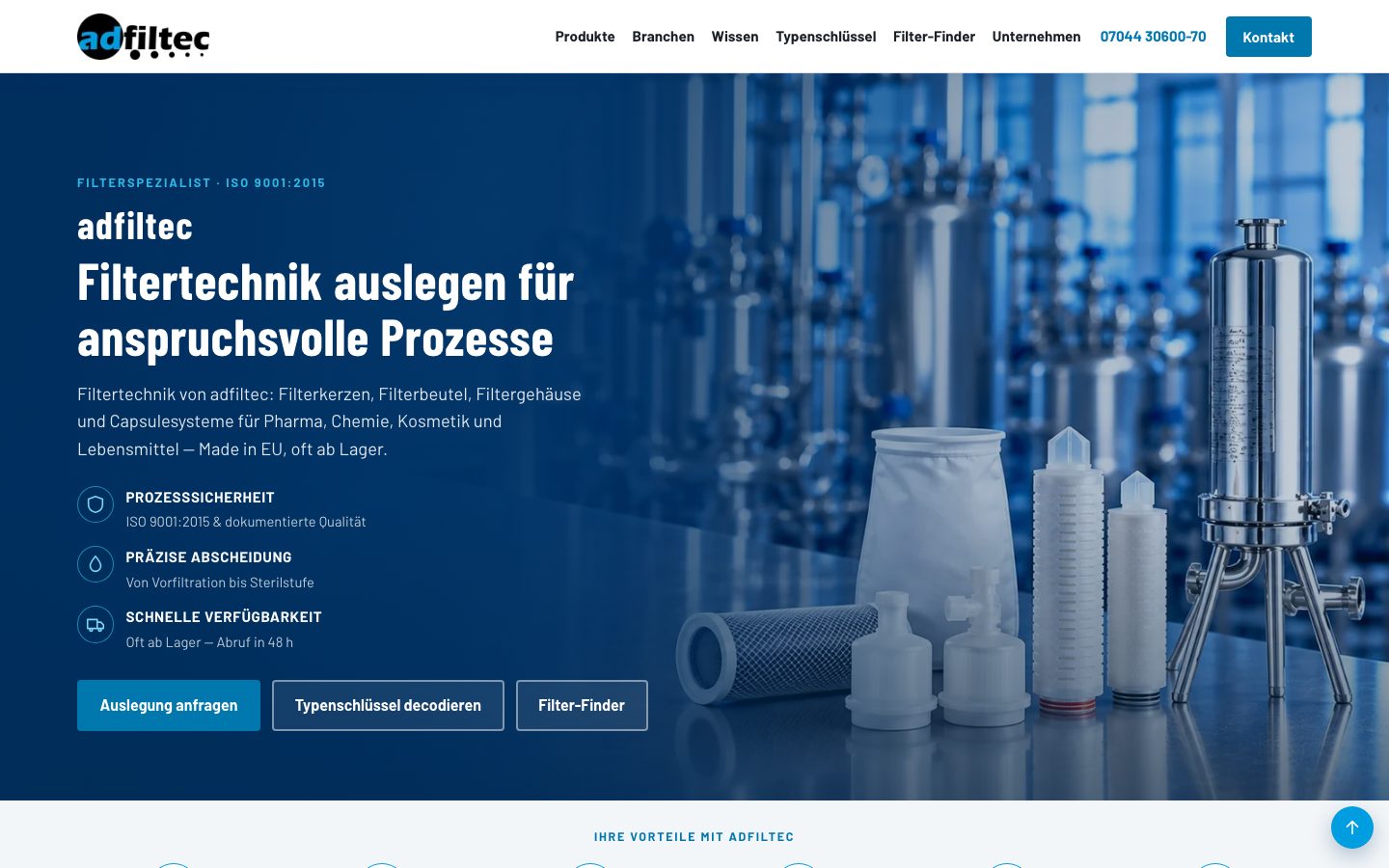 Beispiel-Website: adfiltec