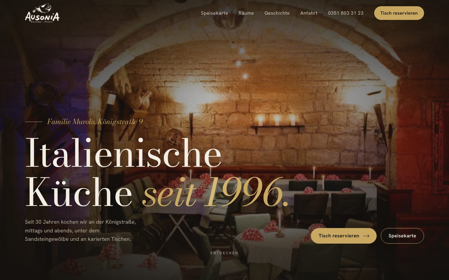 Beispiel-Website: Ristorante AusoniA