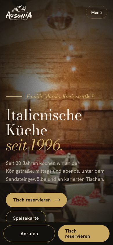 Ristorante AusoniA Startseite mobil