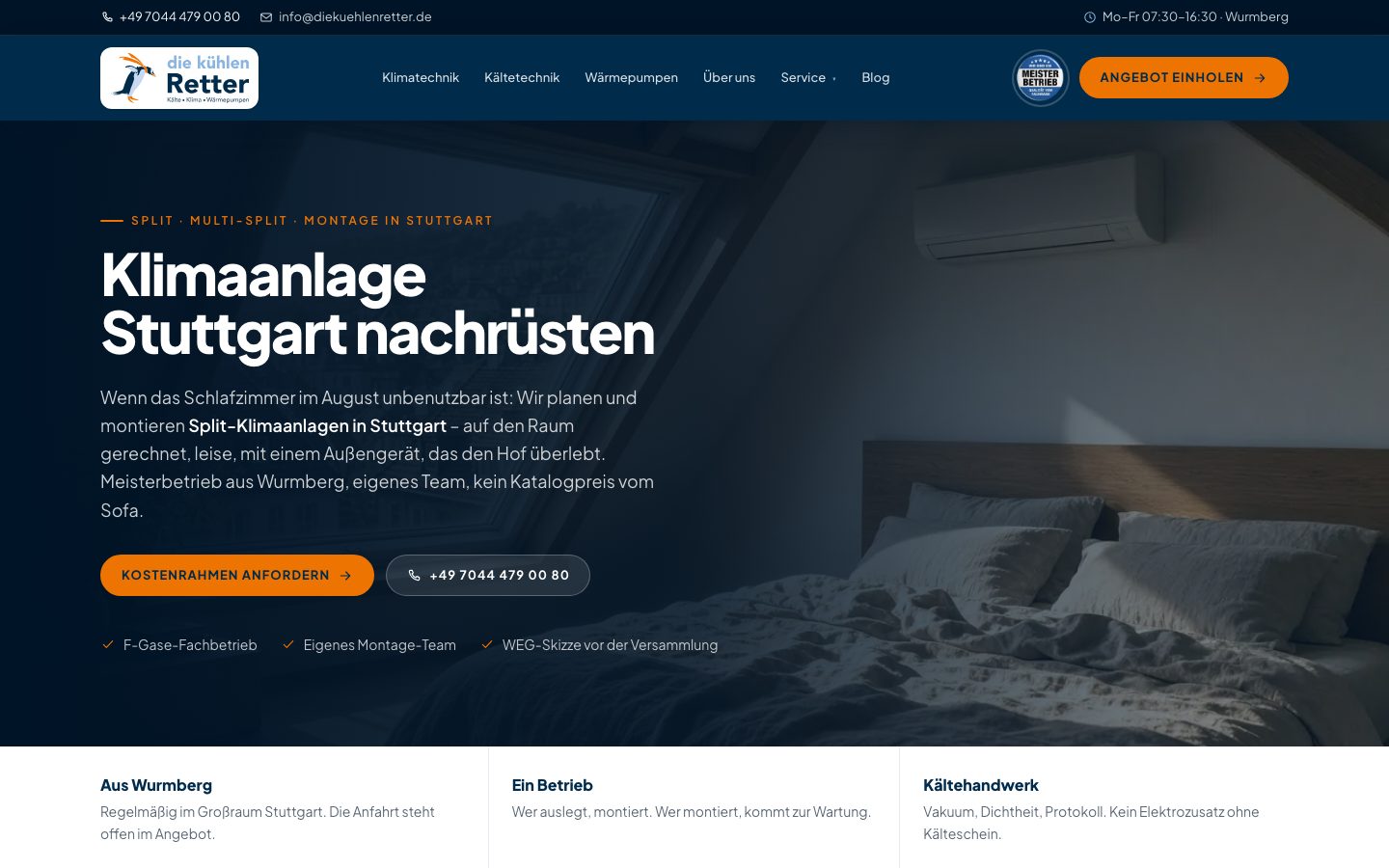 die kühlen Retter Ortsseite Klimaanlage Stuttgart