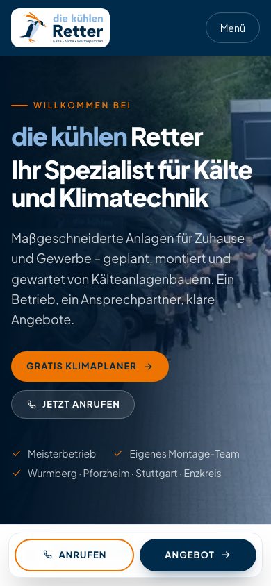 die kühlen Retter Startseite mobil