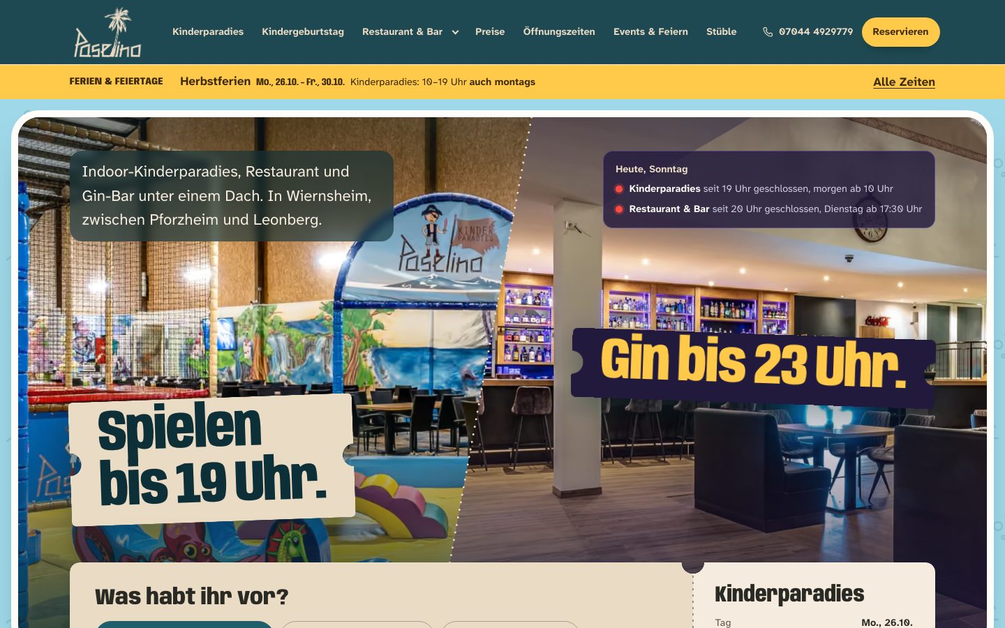 Beispiel-Website: Paselino