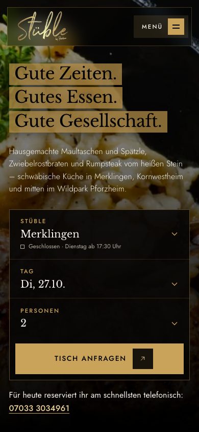 Stüble Startseite mobil